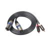 ACGTUY 2RCA Male to 2 XLR Male Cable Cord Aluminum Alloy Shell Zinc Alloy Head Compatible with The Amplifier Mixer Home Theater System(Male to Male) view 1