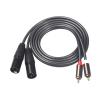 ACGTUY 2RCA Male to 2 XLR Male Cable Cord Aluminum Alloy Shell Zinc Alloy Head Compatible with The Amplifier Mixer Home Theater System(Male to Male) view 3