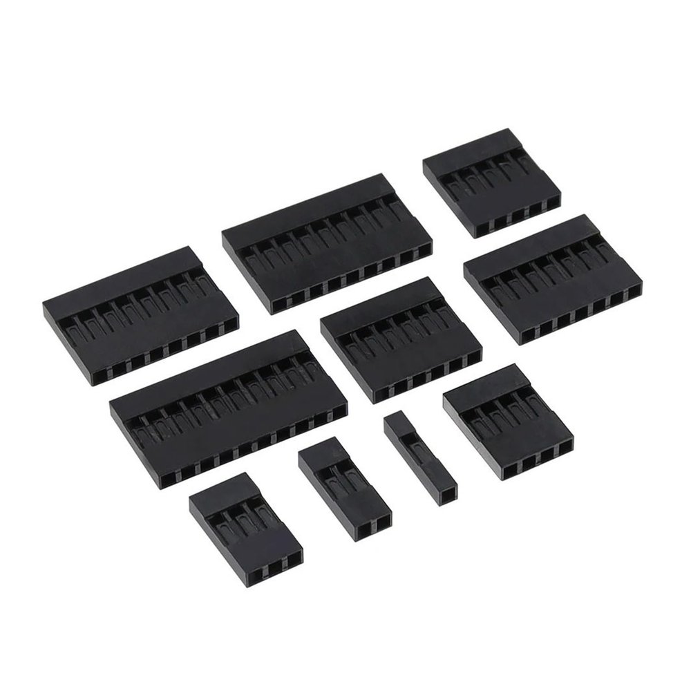 BHUPWZE Plastic Shell Plug 2.54mm Single Row Connector 1P/2P/3P/4P/5P/6P/7P/8P/9P/10P Housing(50PCS,3P)