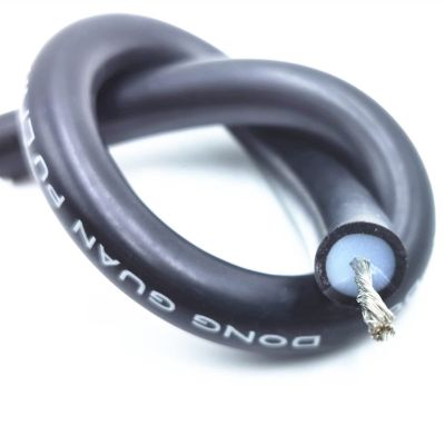 AYAUPGVQVC Soft Silicone High Voltage Wire 13awg 100KVDC Outer Diameter 11mm 150KVDC Outer Diameter 13mm High Temperature 200 Wire and Cable(Black,1M_150KV-13AWG)