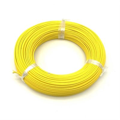AYAUPGVQVC 2.5 2 1.5 Sqmm Temperature Resist Glass Fiber Rubber Coated Pure Copper Electrical Connection Wire Wire and Cable(Yellow,5M_1.5MM2)