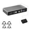 HDMI KVM Switch for 2 Computers 1 HDMI Monitor USB 3.0 4K@60Hz with Remote view 2