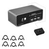 DP HDMI KVM Switch for 2 Computers 1 HDMI + 1 DP Monitors 4K@60Hz USB 2.0 with Remote view 1