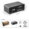 HDMI KVM Switch for 2 Computers 2 HDMI Monitors 4K@60Hz USB 3.0 with Remote view 4
