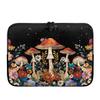 15.6 17inch Laptop Protective Sleeve,Mushrooms Flowers Print Laptop Sleeve for Women,Traveling Carrying Computer Sleeve Bag with Zippered Pocket,Laptop Case,Black view 1