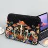 15.6 17inch Laptop Protective Sleeve,Mushrooms Flowers Print Laptop Sleeve for Women,Traveling Carrying Computer Sleeve Bag with Zippered Pocket,Laptop Case,Black view 2