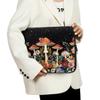 15.6 17inch Laptop Protective Sleeve,Mushrooms Flowers Print Laptop Sleeve for Women,Traveling Carrying Computer Sleeve Bag with Zippered Pocket,Laptop Case,Black view 3