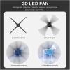 Advertise 40cm 3D Projector Light Hologram Projector Led Holographic Fan Logo Advertising Light Remote Player view 4