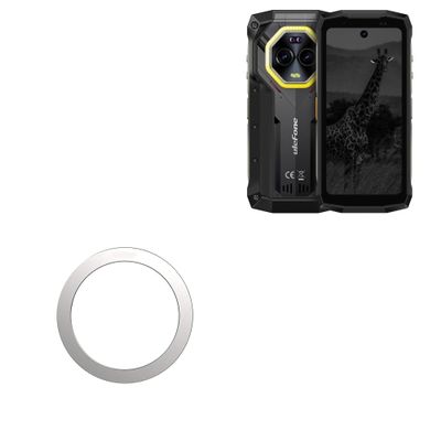 BoxWave Smart Gadget Compatible with Ulefone Armor Mini 20 - MagnetoSafe Ring, Add Magnet Functionality Adhesive Alloy - Metallic Silver