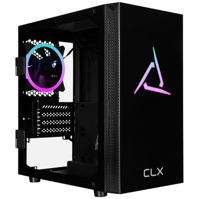CLX Sphynx Micro Tower Black, Tempered Glass, Full Size Window, no PSU, MATX