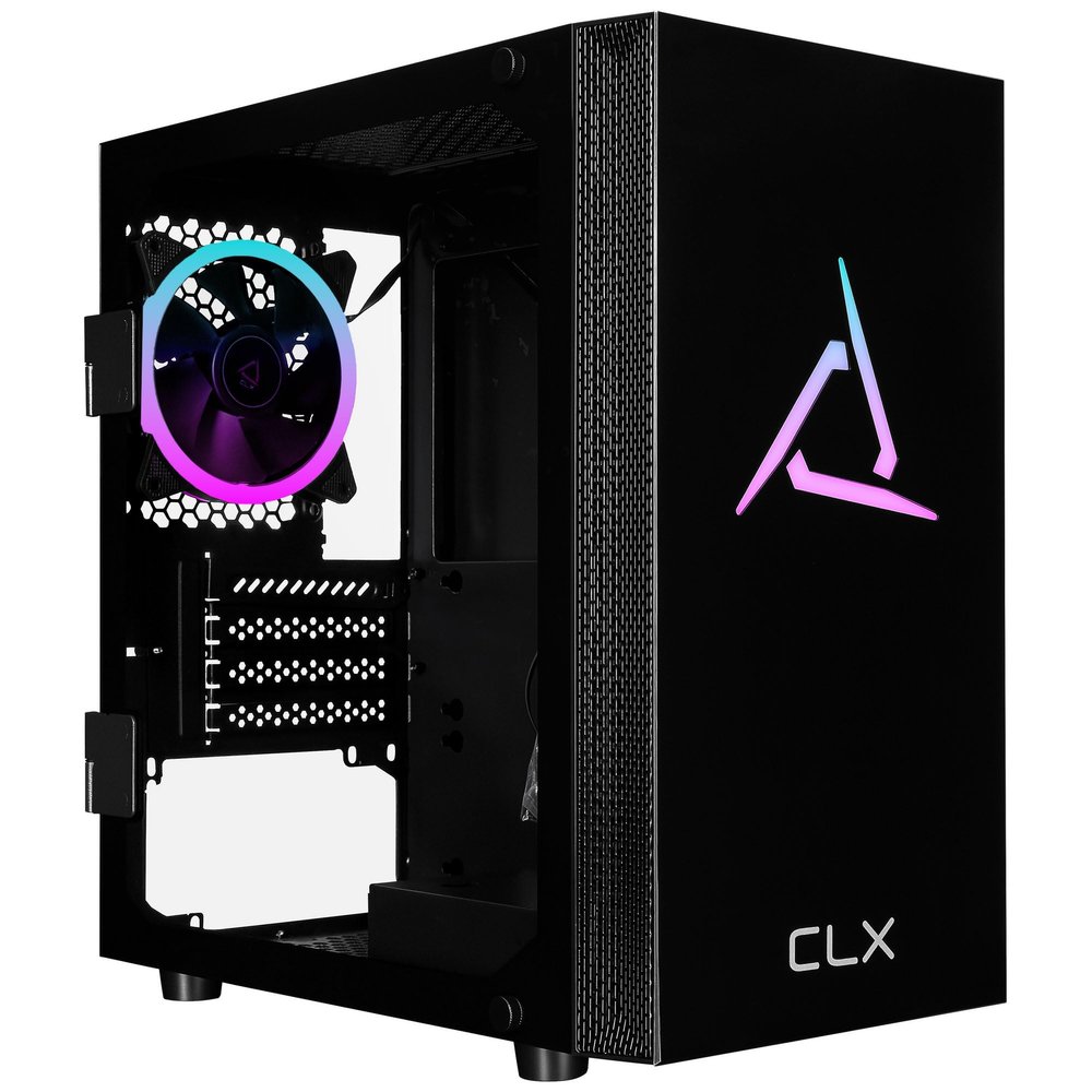 CLX Sphynx Micro Tower Black, Tempered Glass, Full Size Window, no PSU, MATX