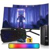 Dell Optiplex Tiny Mini Desktop PC, Intel Core i5, 16GB RAM, 1TB SSD with Dual 32 inch Curved Monitor, AI Enabled RGB Keyboard Mouse, RGB Soundbar and Webcam Windows 11 Pro (Renewed) view 1