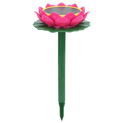 Buddha Player Pink Lotus Style Solar Ground Zombie Scripture Rainproof Sing Machine for Chanting Buddhists
