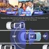 3 Cameras Dash Cam Parking Monitoring Clear Car Rearview Mirror Car Video Recording Camcorder Connectivity Triple Channel System Dual Cam Seamless Loop Collision Detection view 3
