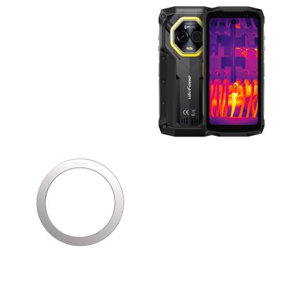 BoxWave Smart Gadget Compatible with Ulefone Armor Mini 20T Pro - MagnetoSafe Ring, Add Magnet Functionality Adhesive Alloy - Metallic Silver