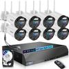 90ft Super Night Vision 5MP Outdoor Wireless Security Camera System, Wireless Cameras for Home Security, Home Video Security Cameras, WiFi Surveillance DVR Kits view 1