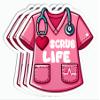NALSDesigns 3Pcs Scrub Life Nurse Sticker - Pink Vinyl Rectangular Cartoon Sticker for Metal Plastic Glass - Contemporary Style - Outdoor Usage view 1