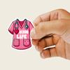 NALSDesigns 3Pcs Scrub Life Nurse Sticker - Pink Vinyl Rectangular Cartoon Sticker for Metal Plastic Glass - Contemporary Style - Outdoor Usage view 4