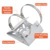 BE-TOOL Universal Iron Wall Mounting Bracket with 2 Adjustable Stainless Steel Loops, Multi-Hole Design for Pole Mounting view 4