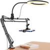Mobile Stand with 10inch Ring Light, Metal Arm,1/4"" Ball Head for Camera Desktop Stand, Overhead Video Stand for Bedroom Desktop, Compatible with Gopro, Mobile, Camera(10"" with Ring Light) view 1