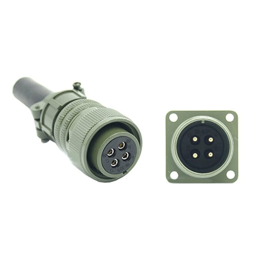 1 Set 4 Pin Standard Aviation Plug MS3108A-14S-2S/P MS3102A Elbow Connector MS5015 Series MS3108A-14S-2P(Gold)