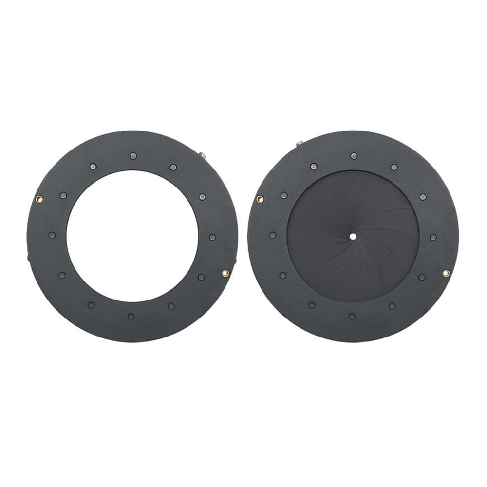 Microscope Metal Zoom Diaphragm Aperture Condenser 1.5-17mm/25mm/36mm Amplifying Diameter for Microscope Camera Lens(ID031 1.5-33mm)