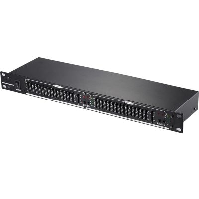 XURUIUS 15-Band Audio Equalizer,2-Channel Stereo Graphic Equalizer,with High Mid Low Frequency Adjustment,Clear Sound Quality,for Home Audio