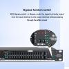 XURUIUS 15-Band Audio Equalizer,2-Channel Stereo Graphic Equalizer,with High Mid Low Frequency Adjustment,Clear Sound Quality,for Home Audio view 4