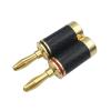 8Pcs Gold/Silver Plated Carbon Fiber Speaker Screw Lock 4mm Banana Male Terminal Jack Audio Connector(Gold Plated) view 2