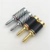 8Pcs Gold/Silver Plated Carbon Fiber Speaker Screw Lock 4mm Banana Male Terminal Jack Audio Connector(Gold Plated) view 4