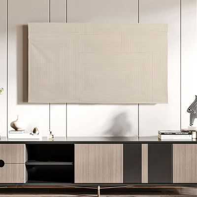 French Floral Print TV Dust Cover Short Smooth Velvet Fabric Dust Proof TV Screen Protector Cover For Wall Mounted Curved Screen LCD LED(Size:42IN(W98xH63CM),Color:B)