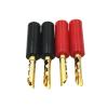 8Pcs Gold Plated Audio Silent Wire Tube 4MM Banana Male Speaker Connector Screw Cable & Wire(Black) view 1