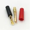 8Pcs Gold Plated Audio Silent Wire Tube 4MM Banana Male Speaker Connector Screw Cable & Wire(Black) view 2
