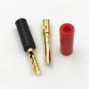 8Pcs Gold Plated Audio Silent Wire Tube 4MM Banana Male Speaker Connector Screw Cable & Wire(Black) view 3