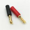 8Pcs Gold Plated Audio Silent Wire Tube 4MM Banana Male Speaker Connector Screw Cable & Wire(Black) view 4