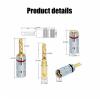100pcs Banana Gold Plated Copper 4mm Banana Connector Male Speaker Black&red(No Brand) view 3