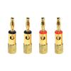 8pcs 4mm Gold-Plated Musical Cable Wire Banana Adapter Audio Connector Speaker Plated(8 Black) view 1