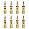 8pcs 4mm Gold-Plated Musical Cable Wire Banana Adapter Audio Connector Speaker Plated(8 Black) view 2