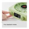 Bluetooth Record Player wiith Stereo Speakers and Water Ripple Light, Record Player with Display Screen, CD Player for Entertainment and Home Decoration (Green) view 4