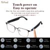ToPanda Smart Audio Glasses (3rd Gen), TWS Open Ear Speakers with Bluetooth 5.0 Connectivity for Gaming Meeting.(Black/Black-Blue Light (Photochromic Lenses)) view 2