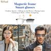 ToPanda Smart Audio Glasses (3rd Gen), TWS Open Ear Speakers with Bluetooth 5.0 Connectivity for Gaming Meeting.(Black/Black-Blue Light (Photochromic Lenses)) view 3