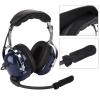 24dB Noise Reduction, Dual Plug Aviation Headset, Windproof Microphone, GA Pilot Headset, Wide Compatibility, Clear Voice and Communication, Adjustable Headband for Pilots view 2