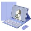 HENGHUI Keyboard Mouse for Galaxy Tab A9+ /Plus 11 inch 2023 Keyboard Case with Mouse Cute Round Key Detachable BT Color Keyboard Cover,Purple view 1