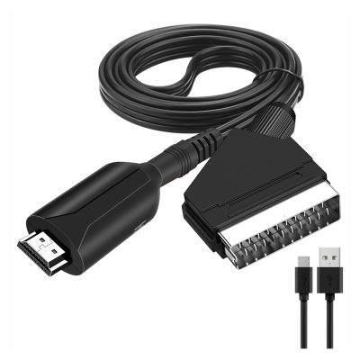 HDMI-Compatibel to SCART Cable SCART-HDMI-Compatible Output Video Converter Adapter Compatible with The HDTV DVD Compatible with The Sky Box STB(SCART-HDMI)