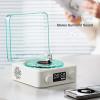 Bluetooth Record Player wiith Stereo Speakers and Water Ripple Light, Record Player with Display Screen, CD Player for Entertainment and Home Decoration (White) view 2