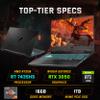 ASUS TUF A15 15.6 FHD 144Hz Gaming Laptop, 16GB DDR5 RAM, 1TB SSD, AMD Ryzen 7 7435HS, GeForce RTX 3050 4GB GDDR6, Win 11 Pro, RGB Backlit Keyboard, Wi-Fi 6, Black, 128GB Docking Station Set view 3