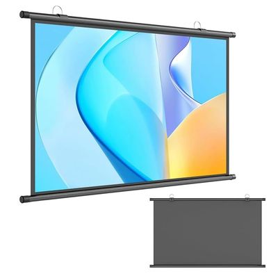 BEVUPAAERE Portable Pull Down Projector Screen Outdoor Movie Screen 30" 40" 50" 60" 72" Manual Projection Screen for Home Theater Office Schools - Wall/Ceiling Mounted(60inch 4:3)