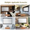 BEVUPAAERE Portable Pull Down Projector Screen Outdoor Movie Screen 30" 40" 50" 60" 72" Manual Projection Screen for Home Theater Office Schools - Wall/Ceiling Mounted(60inch 4:3) view 3