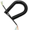 ACEFCXAUSVC Telescopic Spiral Cable 5 Core 24AWG 20AWG 17AWG Spiral Cable High Elastic Tensile Cold Spring Connecting Trailer Wire Retractable Coil(Stretch 1.25 Meter 1.0mm Square) view 1