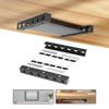 NOTMBESTM Under Desk Mount Holder or Wall Mount, Fit for Laptop, Keyboard, Routers, Modems, Cable Box, Network Switch and Devices Up to 40mm/1.57in Thick (Black) view 1